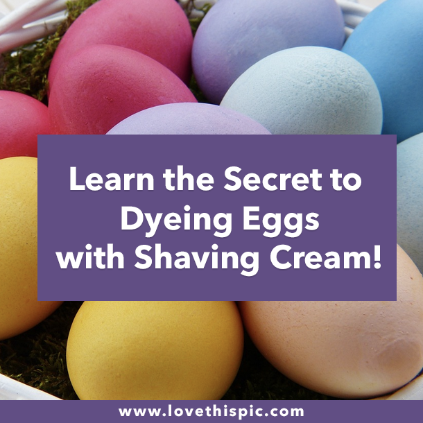 Learn the Secret to Dyeing Eggs with Shaving Cream!
