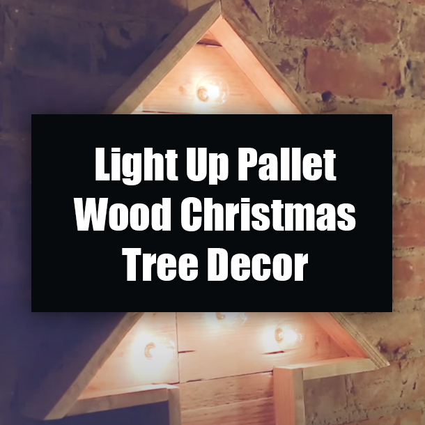 Light Up Pallet Wood Christmas Tree Decor