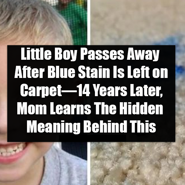 Little Boy Passes Away After Blue Stain Is Left on Carpet—14 Years Later, Mom Learns The Hidden Meaning Behind This