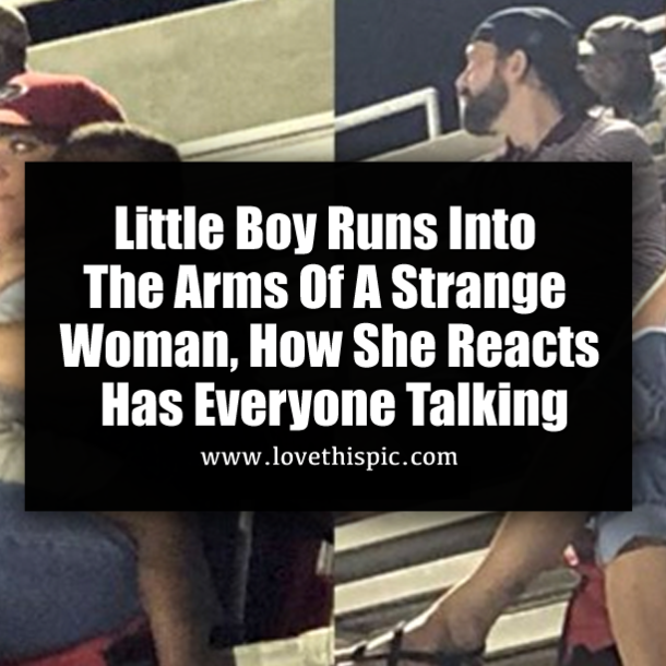 Little Boy Runs Into The Arms Of A Strange Woman,  How She Reacts Has Everyone Talking