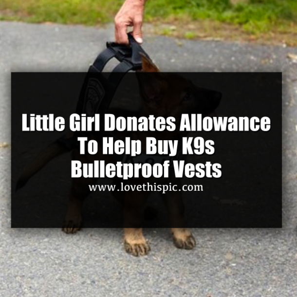 Little Girl Donates Allowance To Help Buy K9s Bulletproof Vests