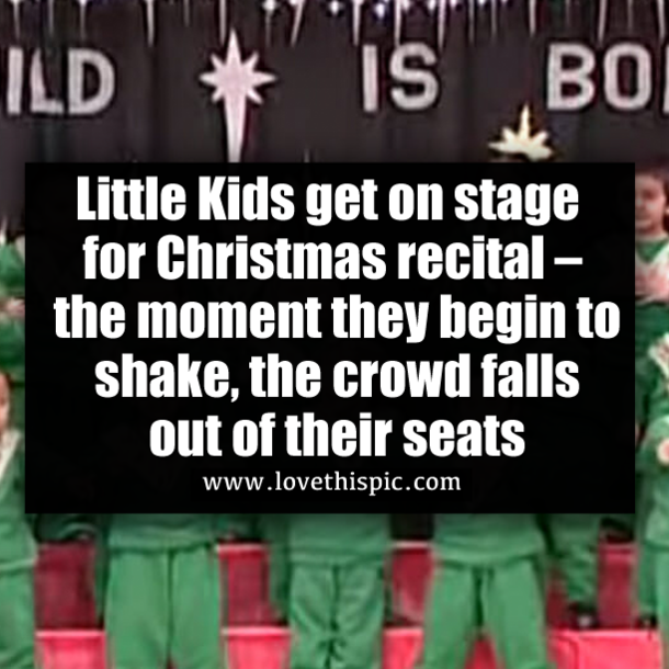 Little Kids get on stage for Christmas recital – the moment they begin to shake, the crowd falls out of their seats