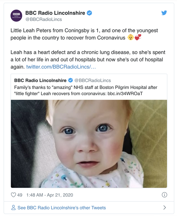 Little one-year-old girl beats coronavirus despite suffering from health issues after being born prematurely - picture 2