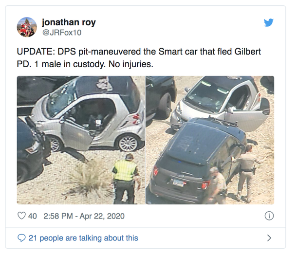 Little Smart Car Leads Cops On Highway Chase Through Phoenix - picture 2
