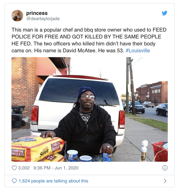 Local Restaurant owner who gave police free meals killed by cops during protests - picture 2