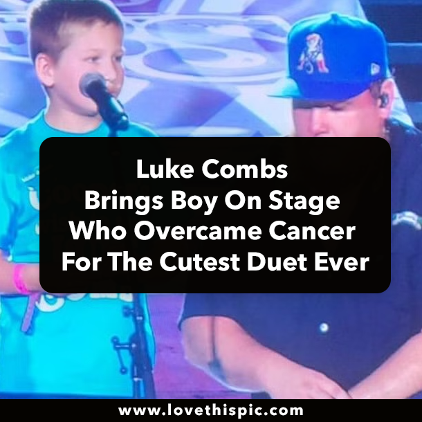 Luke Combs Brings Boy On Stage Who Overcame Cancer For The Cutest Duet Ever