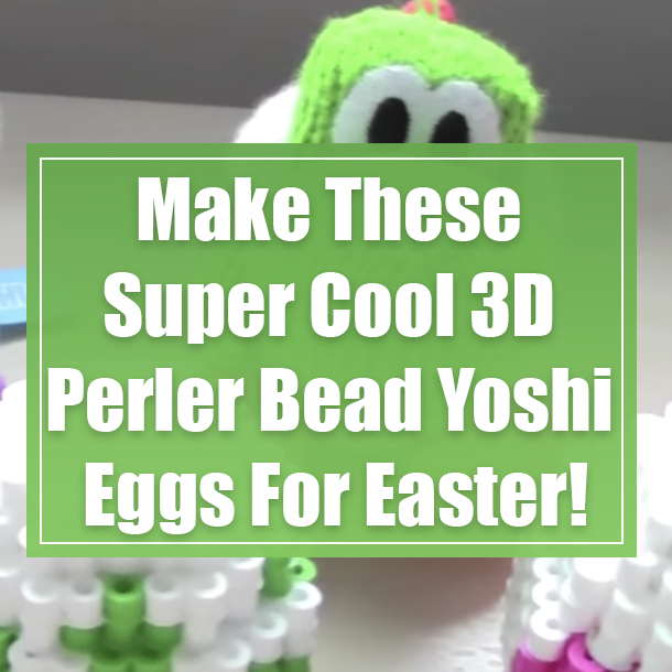 Make These Super Cool 3D Perler Bead Yoshi Eggs For Easter!