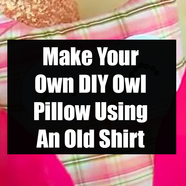 Make Your Own DIY Owl Pillow Using An Old Shirt