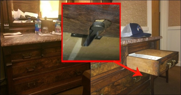 Man Discovers Hidden Button In Hotel Dresser, So He Decides To Push It - picture 7