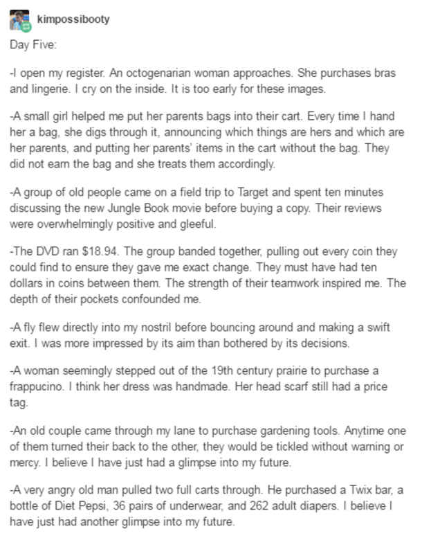 Man Documents His First Week Of Work At Target And It’s Amazing! - picture 9