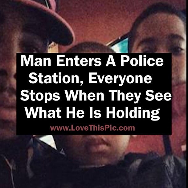 Man Enters A Police Station, Everyone Stops When They See What He Is Holding...
