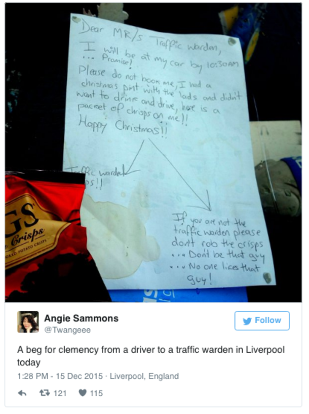 Man Has Christmas Beer And Doesn’t Want To Drive Home. His Brilliant Note To Traffic Police Is Now Going Viral. - picture 2