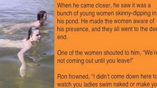 Man Has Unexpected Reaction To Finding Women Skinny-Dipping In His Pond - picture 2