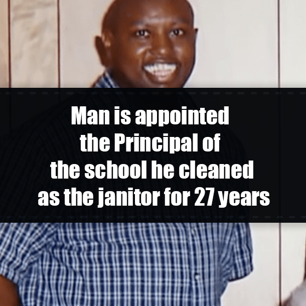 Man is appointed the Principal of the school he cleaned as the janitor for 27 years