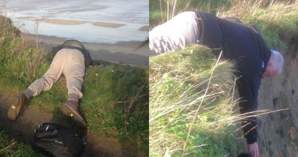 Man Peeks Over Cliff, Acts Fast When He Sees What’s Dangling Off The Edge - picture 2