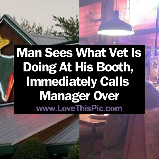 Man Sees What Vet Is   Doing At His Booth, Immediately Calls Manager Over