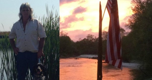 Man Snaps Scenic Pic At River, Shocked By What He Caught Behind The Flag - picture 2
