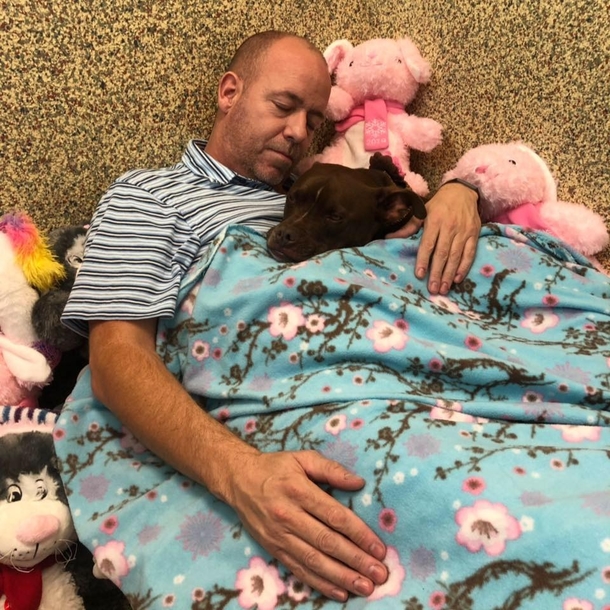 Man Stays In Animal Shelter For 7 Restless Nights To Assist Dog Who’s Been There For Over A Year - picture 4