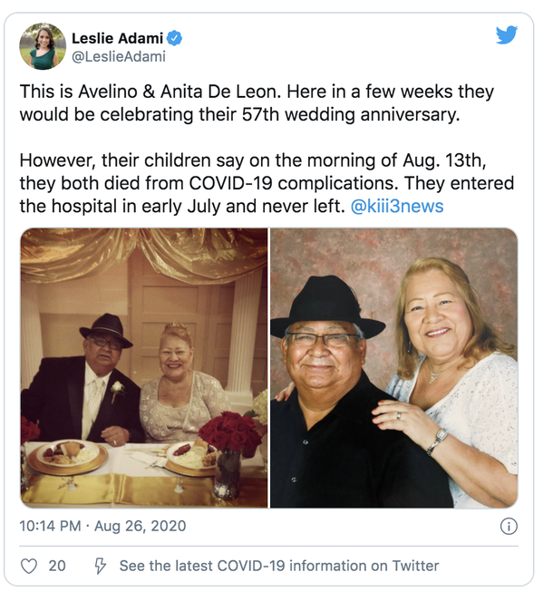 Married couple who were gonna celebrate 57th anniversary die seconds apart from coronavirus – “They went together” - picture 2