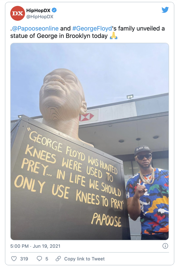 Massive 700-pound bronze George Floyd statue revealed in Newark - picture 3