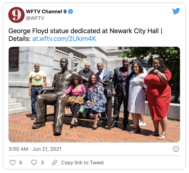 Massive 700-pound bronze George Floyd statue revealed in Newark - picture 5