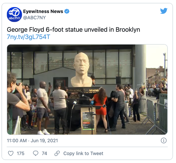 Massive 700-pound bronze George Floyd statue revealed in Newark - picture 6