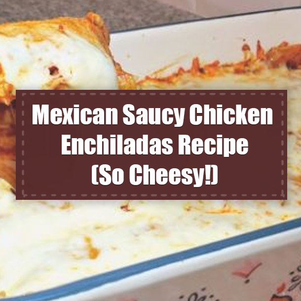 Mexican Saucy Chicken Enchiladas Recipe (So Cheesy!)