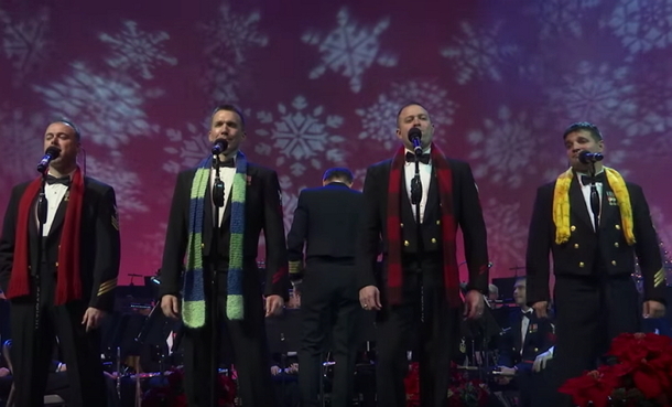 Military Band Sings A Special Christmas Classic, Pay Attention To The Man In Yellow Scarf, Amazing! - picture 5