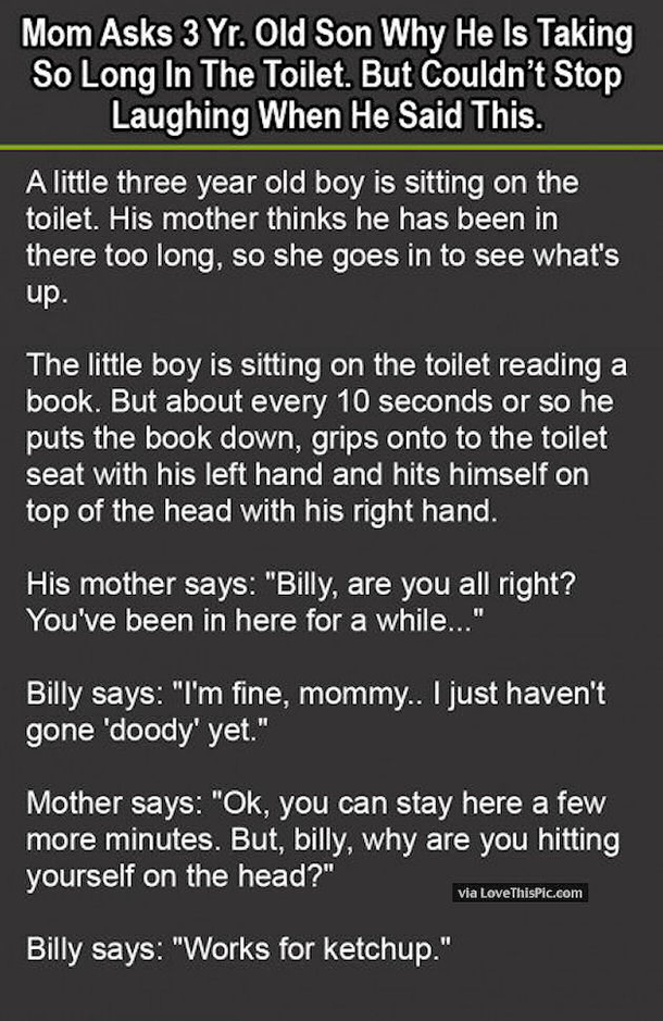 Mom Asks 3 Year Old Son Why He Is Taking So Long In The Toilet But Couldn't Stop Laughing When He Said This