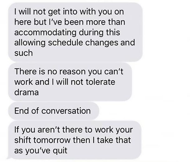 Mom Calls Out Of Work To Help Son On Life Support, Gets Fired By Her Boss In A Text Message Because Of It - picture 7