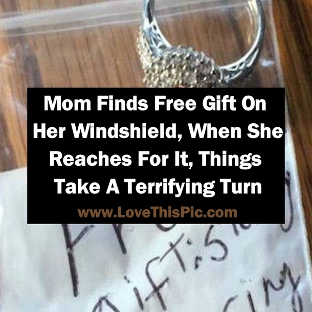 Mom Finds Free Gift On Her Windshield, When She Reaches For It, Things Take A Terrifying Turn