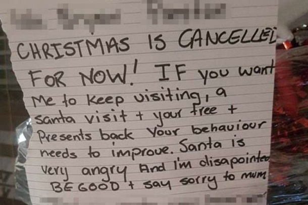 Mom Ignites The Internet After She Wraps Christmas Tree In Saran Wrap & Sticks A Note For Her Misbehaving Kids - picture 2
