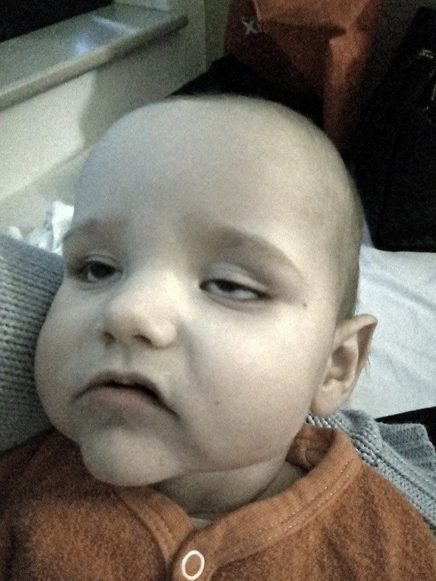 Mom places son in shopping cart at grocery store. Next day, he wakes with a 103 degree fever - picture 2