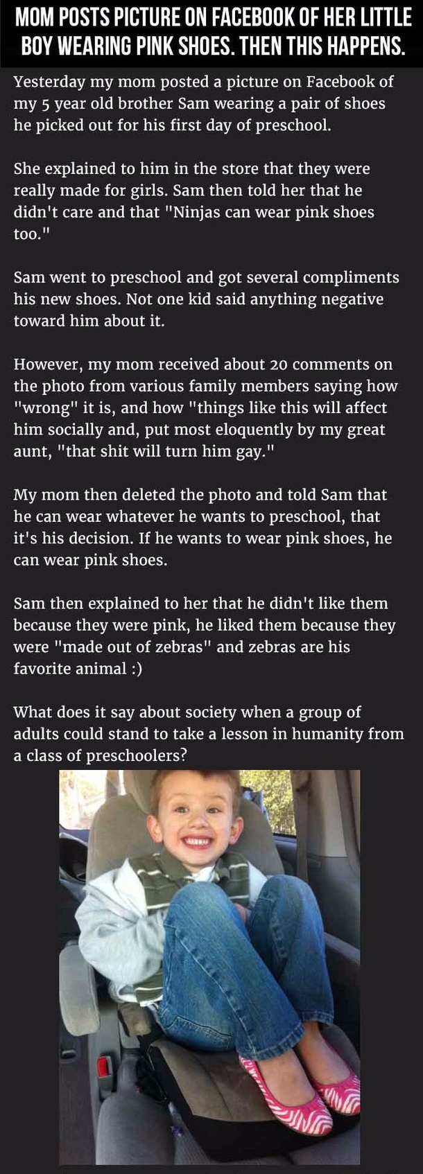 Mom Posts Picture On Facebook Of Her Little Boy Wearing Pink Shoes. Then THIS Happens.
