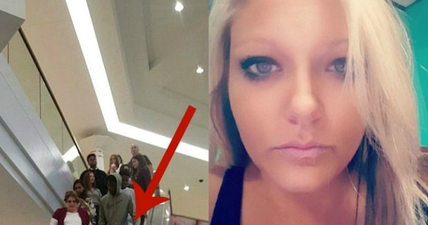 Mom Shocked By What Teen Is Doing Behind Terrified Elderly Woman - picture 2
