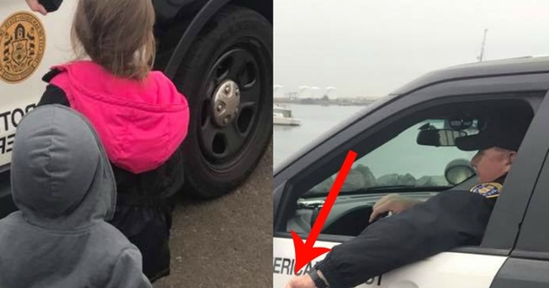 Mom Spots Cop Approaching Kids, Shocked When She Sees What’s In His Hands - picture 4