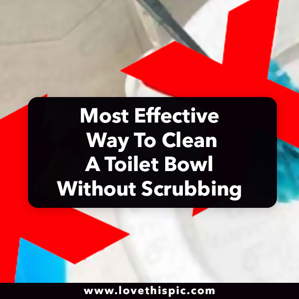 Most Effective Way To Clean A Toilet Bowl Without Scrubbing