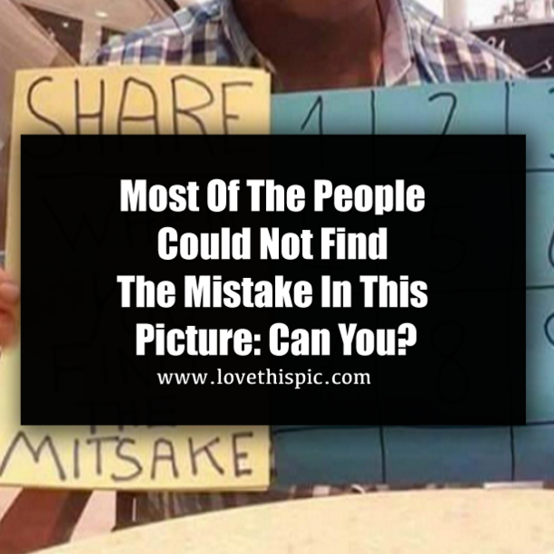 Most People Can't Find The Mistake In This Picture: Can You?