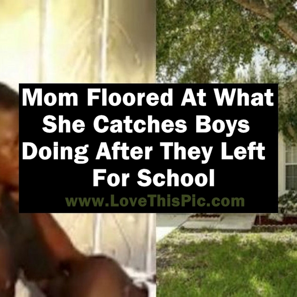 Mother Floored By What She Catches Her Boys Doing After They Left For School