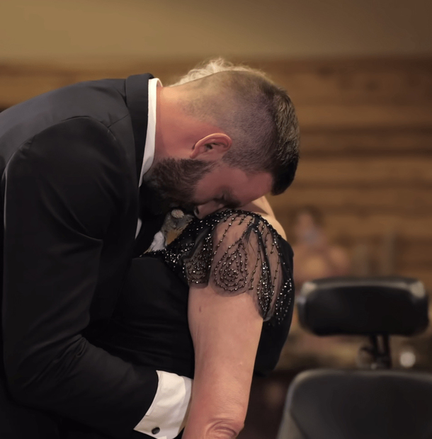 Mother is picked up from her wheelchair to share dance with son on his wedding, just 10 days before death - picture 3