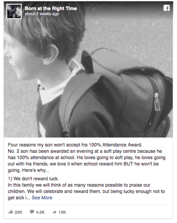 Mother Refuses To Let Her Son Accept His Perfect Attendance Award For 4 Powerful Reasons - picture 2