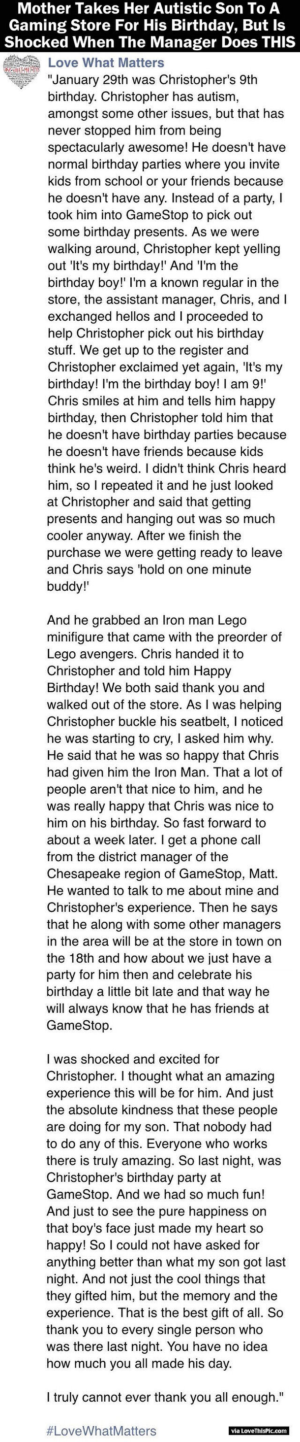 Mother Takes Her Autistic Son To A Gaming Store For His Birthday, But Is Shocked When The Manager Does THIS