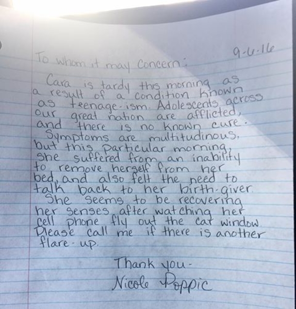 Mother’s ‘Excuse Note’ For Her Tardy Daughter Goes Viral - picture 3