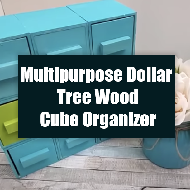 Multipurpose Dollar Tree Wood Cube Organizer