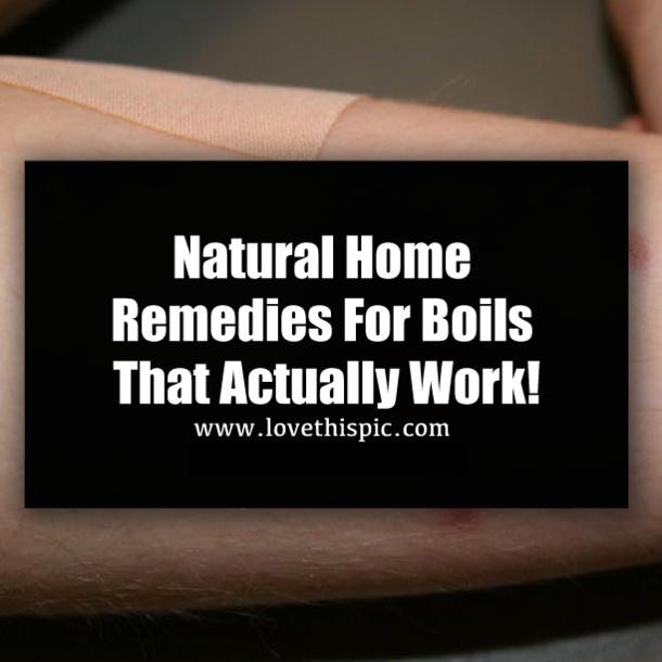 Natural Home Remedies For Boils That Actually Work!