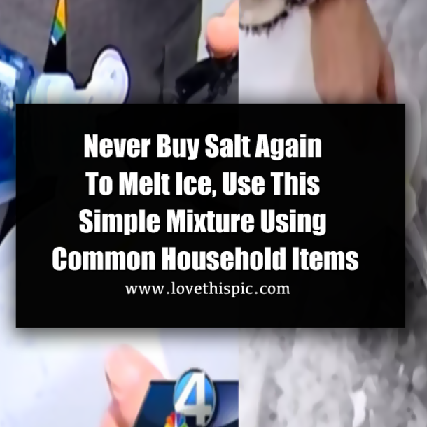 Never Buy Salt Again To Melt Ice, Use This Simple Mixture Using Common Household Items