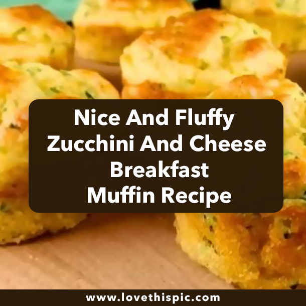 Nice And Fluffy Zucchini And Cheese Breakfast Muffin Recipe