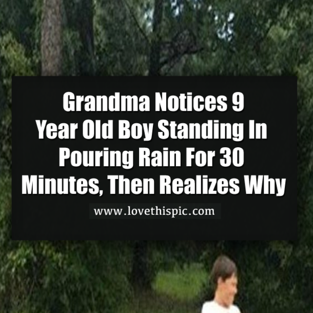 Nine-Year-Old Waits 30 Minutes in Pouring Rain to Salute WWII Veteran's Funeral Procession