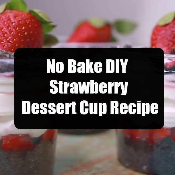 No Bake DIY Strawberry Dessert Cup Recipe