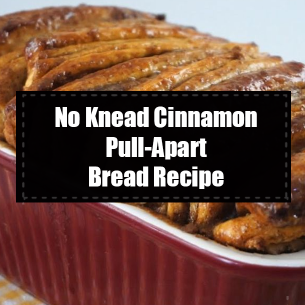 No Knead Cinnamon Pull-Apart Bread Recipe
